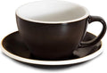 Loveramics Coffee Cup Ceramic, 10 oz Latte Art Cup with Saucer for Cappuccino, Tea, Espresso, Thick - walled stoneware Cappuccino mug Set for Cafe and Barista - Potters Colours (Gunpowder, 10OZ)