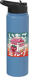 Kawaii Milk Carton Japanese Culture Adorable Strawberry Cute Stainless Steel Insulated Water Bottle