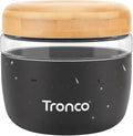 Tronco 24 oz Glass Food Storage & Lunch Bowl Containers with Airtight Lids | Leak & Spill Proof Meal Prep Container with Bamboo Lids, Microwave & Dishwasher Safe, Soup & Stew, Office Lunch,BPA-Free