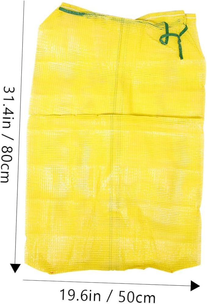 50pcs Reusable Produce Bags Mesh Storage Bags for Potatoes Onions Breathable and Washable Drawstring Mesh