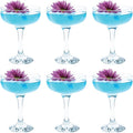 Vikko Martini Glasses Set of 6, Crystal Clear 8.5 Ounce Coupe Glasses with Small Stem, Cosmopolitan Glasses for Martini, Vodka, Cocktail, Short Stemmed