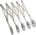5-Wheel Stainless Steel Pastry Cutter - Expandable Pasta Roller for Noodle, Pizza, Pie Crust, Cookie Divider