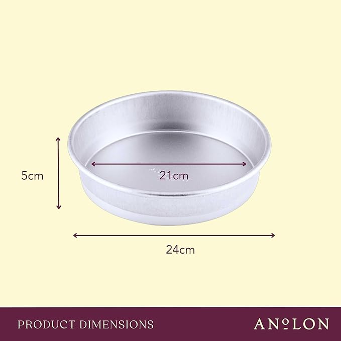 Anolon Pro-Bake Aluminized Steel Baking Cake Pan, Round, 9 Inch - Silver