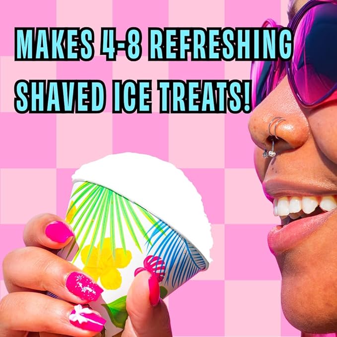 Hawaiian Shaved Ice Vanilla Syrup - Nut Soy Dairy Free - Flavor Fluffy & Crunchy Snow Cones - Shelf Stable - Makes 8 Servings - 16 ounces