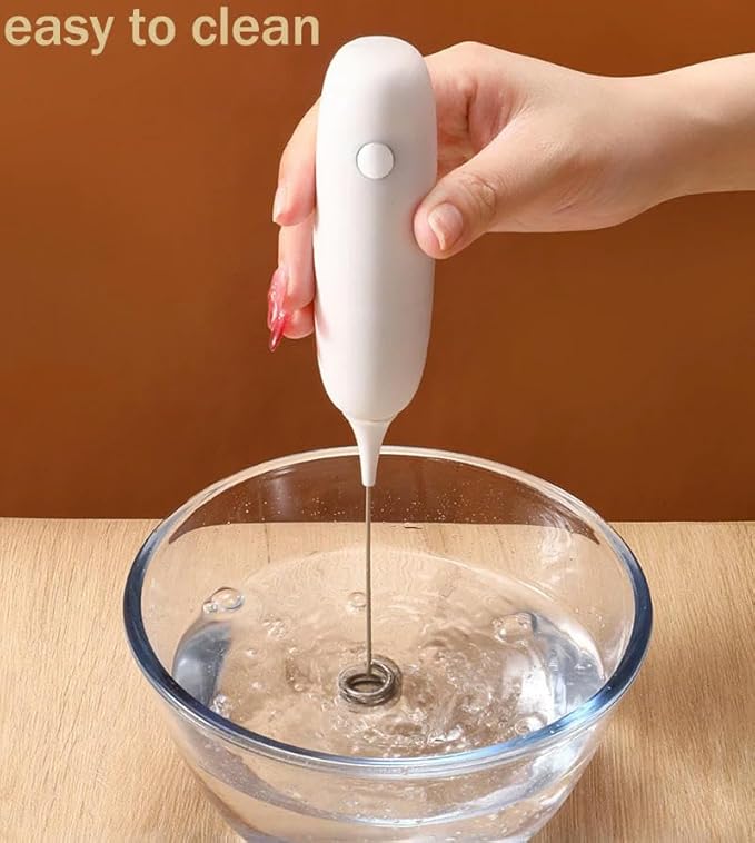 Kitchen Gadgets Battery Electric Milk Frother Handheld Egg Beater Coffee Maker Kitchen Drink Foamer Whisk-Black