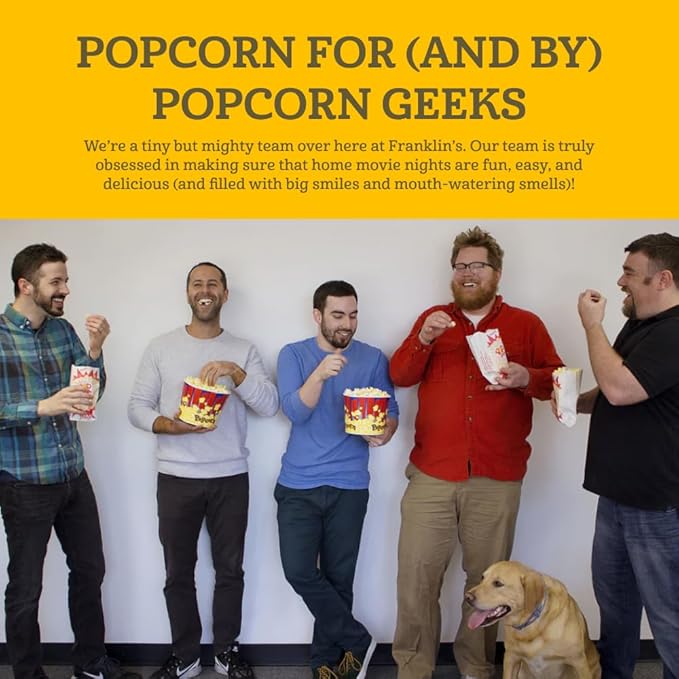 Franklin’s Gourmet Popcorn 28oz Tub Classic Popcorn Kernels for Popping - Made in USA, Non-GMO & All-Natural - Old Fashioned Unpopped Popcorn Kernels for Popcorn Machine