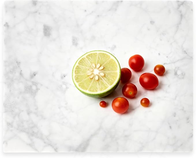 Italian Carrara White Marble Cutting Board for Kitchen 12×16 In – Stone Cutting Board, Pastry Board for Baking, Cheese & Charcuterie, Granite-Like Durable and Elegant Food Preparation