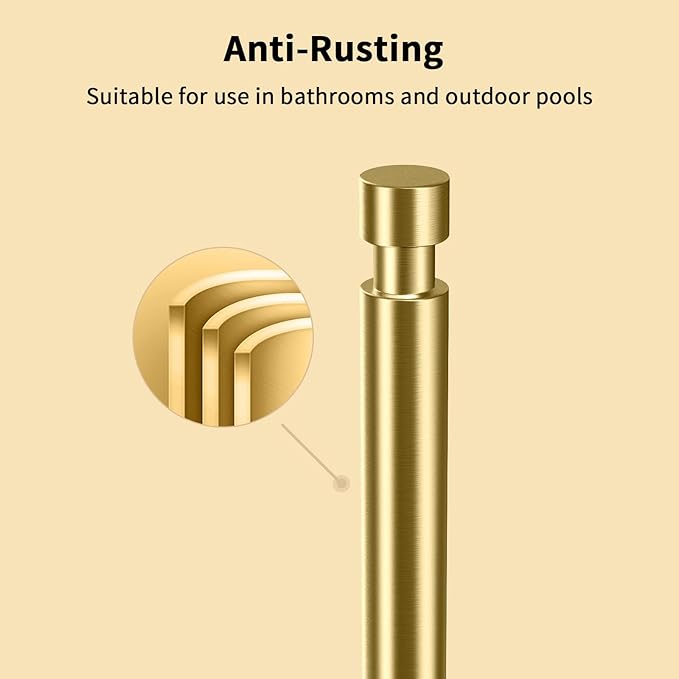 YUMORE Paper Towel Holder Countertop, Paper Towel Holder with Weighted Base Non Slip, Standing Paper Towel Roll Holder for Kitchen Bathroom, Stainles Steel (Gold)