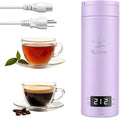Portable Kettle (120V), Travel Kettle for Business Trips, 316-Grade Stainless Steel, 4 Temperature Settings, with Auto-Shutoff (Purple, 9.05 * 3.15)