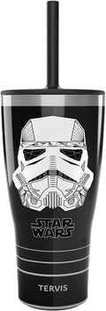 Tervis Traveler Star Wars Vader Trooper Triple Walled Insulated Tumbler Travel Cup Keeps Drinks Cold & Hot, 30oz - with Straw Lid, Stainless Steel