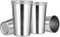 MEWAY Premium Stainless Steel Cups 16 oz Pint Cup Tumbler (8 Pack) - Premium Metal Cups - Stackable Durable Cup，Chilling Beer Glasses, for Travel, Outdoor, Camping, Everyday