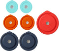 Replacement Lids for Pyrex 7202-PC 1 Cup and 7200-PC 2 Cup and 7201-PC 4 Cup and 7402-PC 6/7 Cup, Silicone Round Storage Cover Lid for Anchor Hocking Glass Bowl 7 Pack Multiple Colors