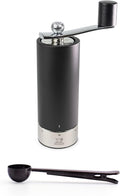 Peugeot Isen u'Select Salt & Pepper Mill Gift Set, 18cm-7in, Black - With Stainless Steel Spice Scoop & Clip (Salt Mill)