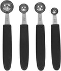 OUNONA 4pcs Stainless Steel Melon Baller Ice Cream Scoop Melon Ball Scoop Watermelon Spoon for Gelato Cantaloupe Ice Cream Watermelon Fruit