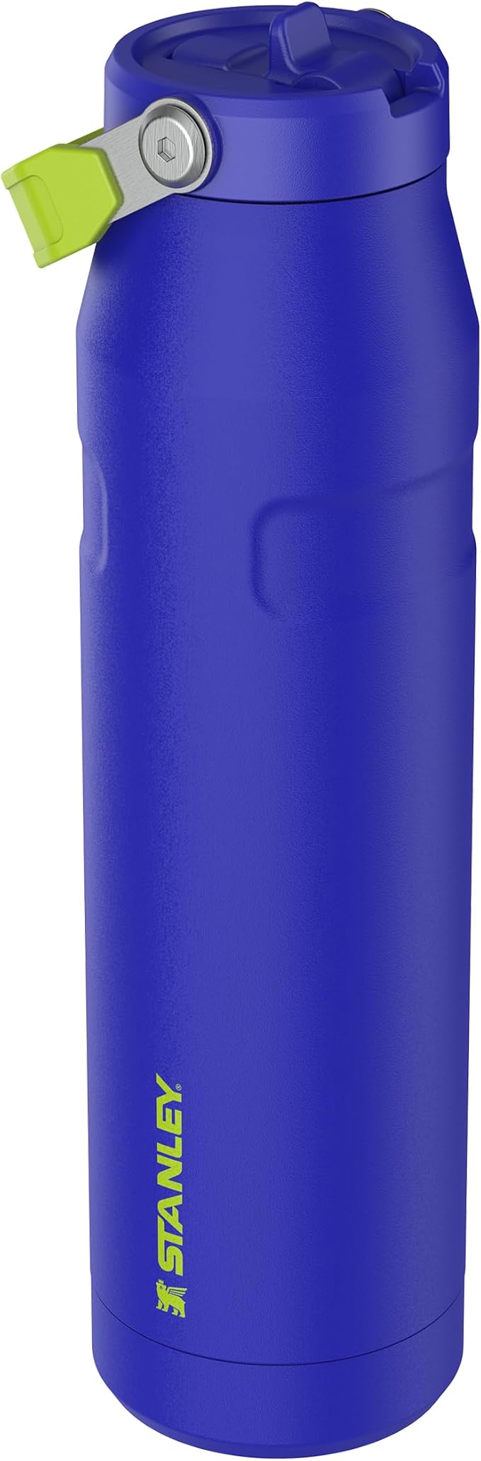 Stanley Flip Straw 2.0 Stainless Steel Water Bottle with Straw 1.06L – 15 Hours Cold – 3 Days Ice Cream – Stainless Steel – BPA Free – Leak Proof – Dishwasher Safe – Cobalt Chartreuse