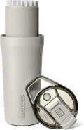 BrüMate Pour Over 20oz Insulated Coffee Mug | 2-in-1 Travel Coffee Maker with 100% Leakproof Lid | Insulated Coffee Tumbler | Travel & Camping | Comes with Filter Dripper | BPA-Free (Dune)
