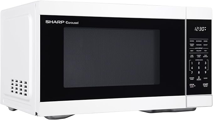 Sharp SMC1161KW 1.1 cu. ft. 1000W White Countertop Microwave Oven