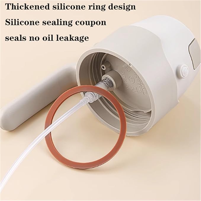 350ml Oil Dispenser and Oil Sprayer, Kitchen Cooking Mist Olive Oil Dispenser, Glass Oil Spritzer Bottle, High Capacity, for Air Fryer, Salad, Frying, BBQ(White)