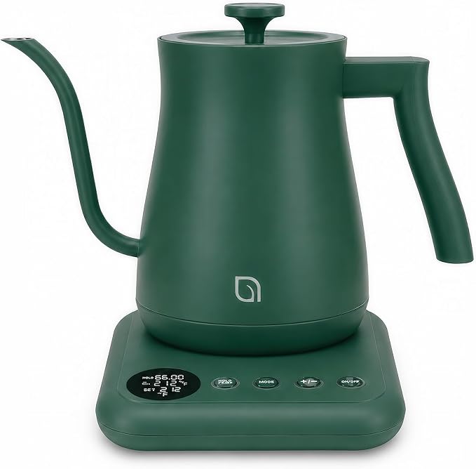 WILLOW ECO SERIES Gooseneck Electric Kettle with 5 Temperature Presets and Keep Warm Feature, 0.8L Pour Over Kettle for Coffee & Tea 1200W Quick Heating with 100% Stainless Steel Interior Water Heater