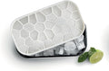 Lékué Ice Box | White | Ice Cube Tray For Freezer With Lid & Bin | Made With 100 Percent Platinum Silicone | Elegant And Retro Style Ice Cubes | For Cocktails, Ice Tea & Coffee And More |