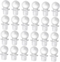 Healifty 24pcs Glass Ball Wine Stoppers Vacuum Pump Bottle Stopper Aroma Dispenser Decorative for Wine Oil Perfume Bottles