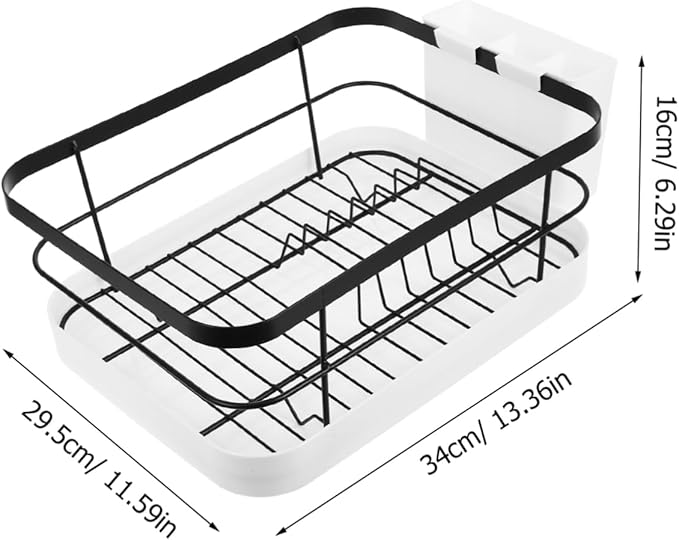 OUNONA Collapsible Dish Drying Rack Large Space-Saving Bowl Plate Rack Dish Drainer for Kitchen Counter