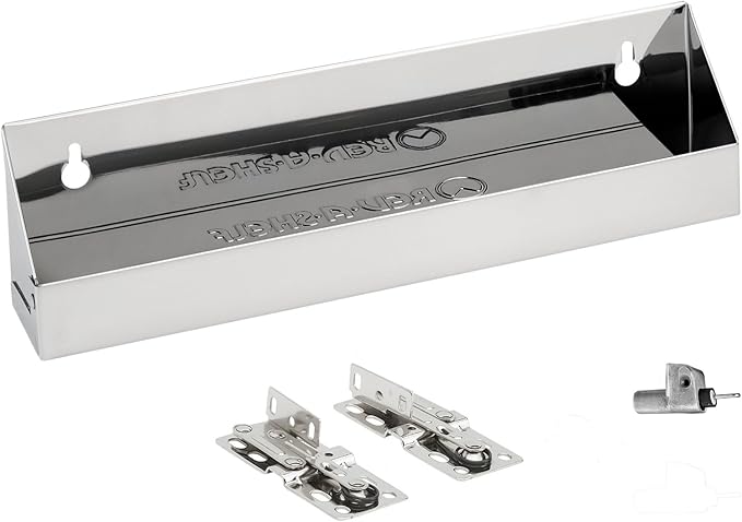 Rev-A-Shelf 11.25" Tip Out Tray w/Soft Close for Sink Base Cabinets, Storage Organizer for Kitchen, Laundry Room, or Vanity Cabinets, 6581-11SS-SC-1
