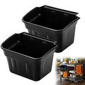 Gisafai 2 Pack 5 Gallon Under Cabinet Trash Can, Heavy Duty Plastic Hanging Garbage Bin, 17 x 12 x 8 Inch Black Waste Basket for Service Cart, Utility Cart, Kitchen Cleaning Multi Functional Trolley