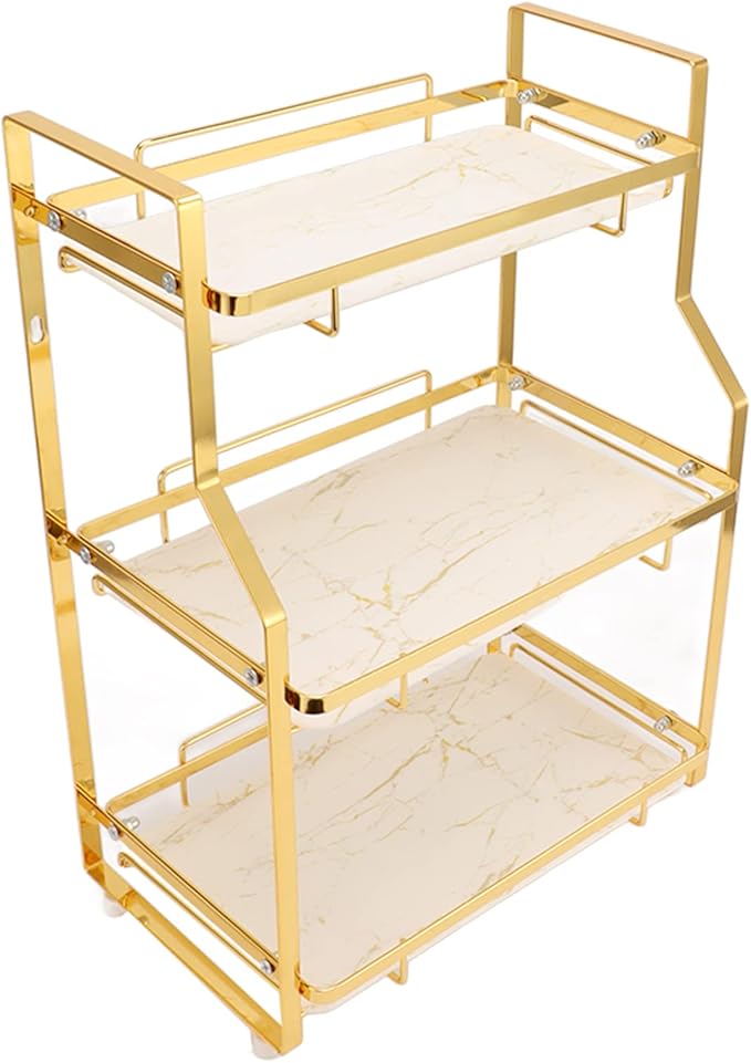 Bathroom Standing Rack, 3 Tier Bathroom Storage Shelf, Floor Storage Shelf, Bathroom Organizers and Storage, Home Storage Holder for Makeup Perfume(3 Tier)