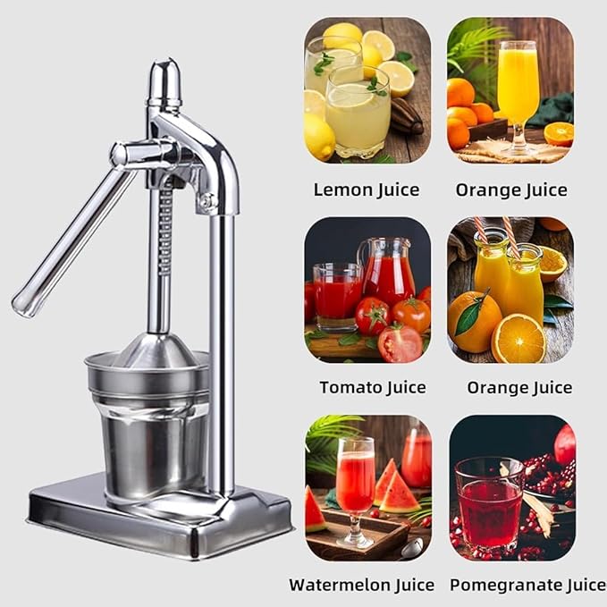 Cast Iron Juicer Hand Press, Cast Iron Manual Juicer,2025 New Stainless Manual Casts Iron Juicer, Heavy Duty Countertop Lime Citrus Crush Machine, Home, Kitchen, Bar