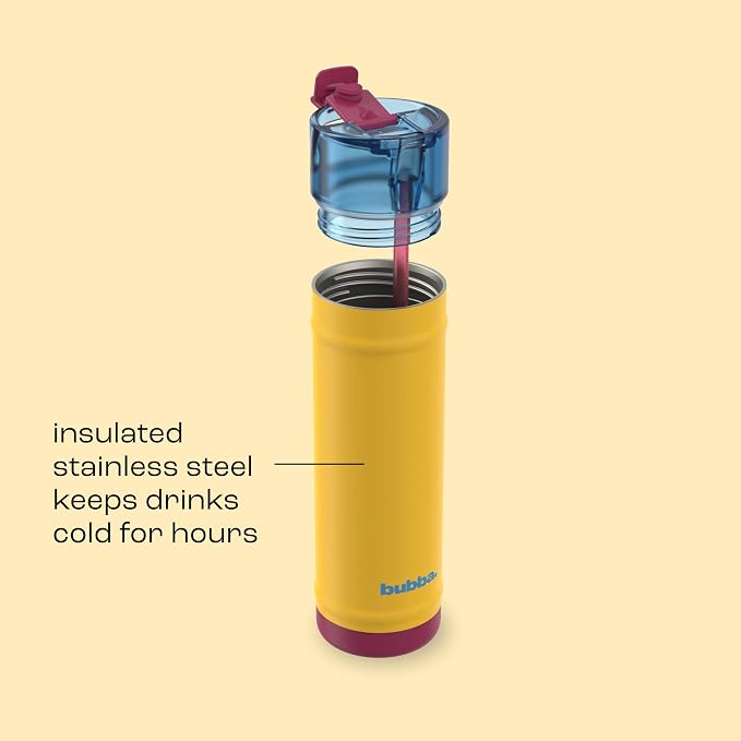 bubba 24 oz Dualsip Insulated Stainless Steel Water Bottle with Straw - Reusable, Leakproof, Lightweight, Dishwasher Safe, Lead-Free and BPA-Free, Spirit Week