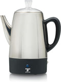 Moss & Stone Percolator Coffee Pot Electric 10 Cup, Stainless Steel Coffee Maker. With Keep Warm Function, 10 Cups Stainless Steel Percolator With Coffee Basket