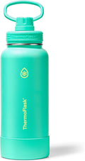 ThermoFlask Insulated Water Bottle with Spout Lid (32 oz, Screamin' Green) - Leakproof, Stainless Steel Water Bottle for Cold & Hot Drinks, Travel & Daily Hydration