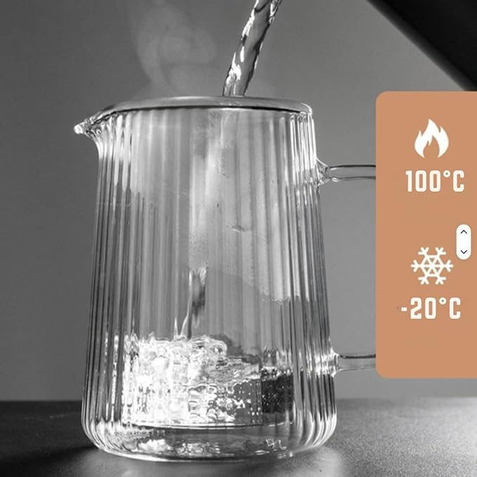 Small Glass French Press Coffee Maker 22oz (4 Cups) – Double-Wall Borosilicate Ribbed Coffee Press with Stainless Steel Filter, Manual Coffee Brewer & Tea Press – 10-Piece Cooking Set