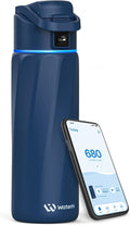 BOOST Smart Water Bottle that Reminds You to Drink, 24oz BPA-Free Stainless Steel Vacuum Insulated, Wide Mouth Water Tracker Bottle with APP for School, Gym, Office, Ideal for Father's Day