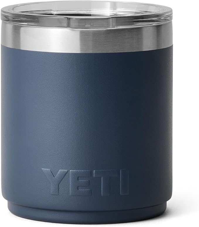 YETI Rambler 10 oz Ceramic Lined Lowball 2.0, Vacuum Insulated with MagSlider Lid, Navy