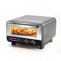 OLIXIS Pizza Oven Indoor, 1600W Electric Pizza Oven Fast Heating, 6 Presets Pizza Maker for 12 Inches, with Pizza Stone & Spatula, Upper-Bottom Independent Heating Temperature Control