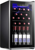 Antarctic Star Mini Fridge 130 Can Beverage Refrigerator Cooler with Glass Door,Adjustable Shelves & Digital Temperature for Soda Beer or beverage cooler for Home, Office Bar 3.1cu.ft