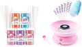 Cotton Candy Express CC1000-S Cotton Candy Machine, with 5-11oz. Jars of Cherry, Grape, Blue Raspberry, Orange, Pink Vanilla Floss Sugar & 50 Paper Cones Easy to Use and Clean