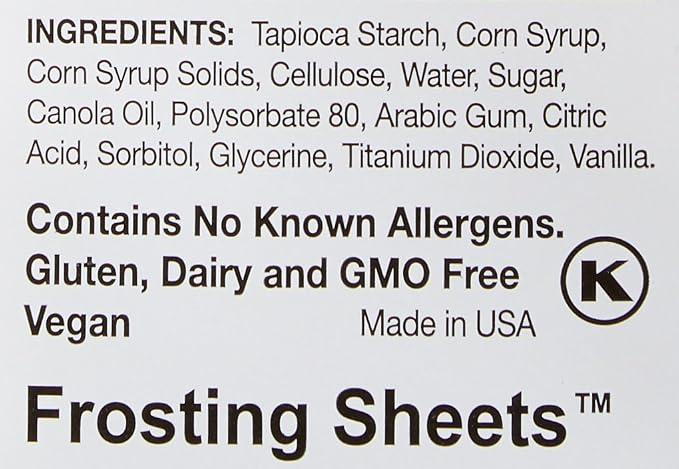 Kopykake FS0811 - T Frosting Sheets, 24 Count