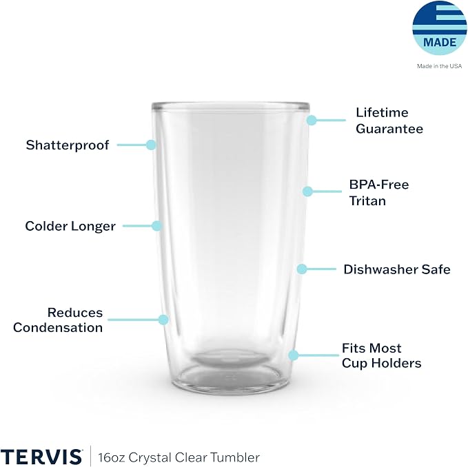Tervis Made in USA Double Walled Watercolor Floral Purple - Crystal Insulated Tumbler Cup Keeps Drinks Cold & Hot, 16oz, Delicate Bouquet