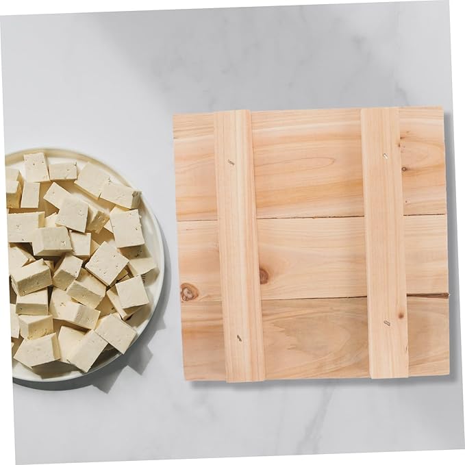 HEALLILY Wooden Tofu Press Mold Handheld Presser Tool 100% Natural Cedar Wood DIY Tofu Maker for Homemade Firm for Kitchen Use
