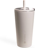 HydroJug Everyday Tumbler 20 oz, Ceramic-Lined Straw Cup, Linen