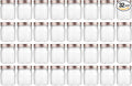novelinks 8 oz Clear Plastic Jars with Airtight Lids, 32 Pack Plastic Mason Jars with Lids 8oz, Refillable Storage Slime Containers & Small Spice Jar for Kitchen Organization (32 Pack,Rose Gold)