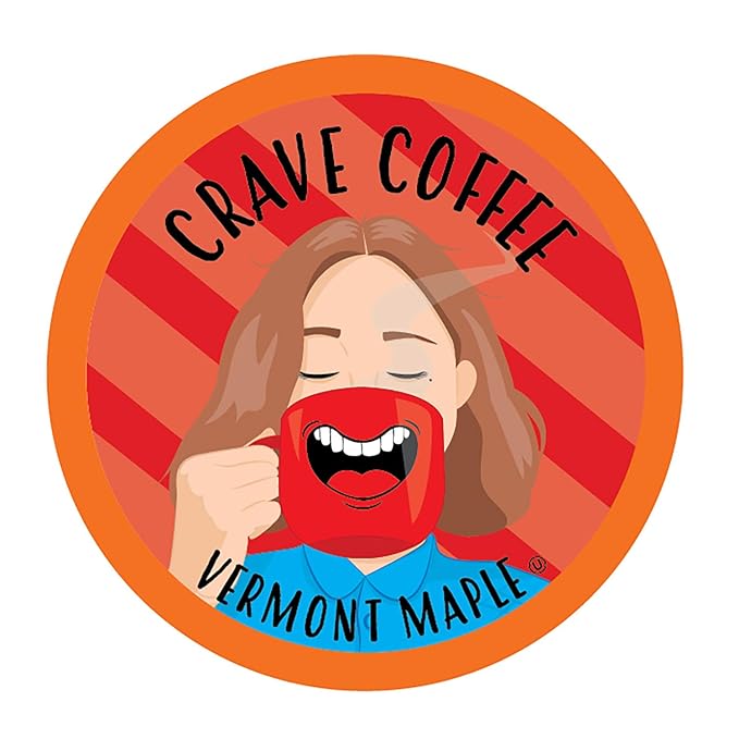 Crave Beverages Flavored Coffee Pods, Compatible with K-Cup Brewers, Single Serve Vermont Maple, 40 Count