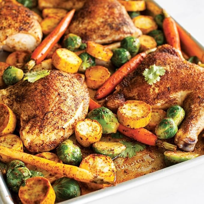 Nordic Ware Extra Large Baking Sheet, 21 x 15 inches, XL Big sheet pan Natural Uncoated Aluminum, Reinforced Steel Rim Prevents Warping, 1pk Big Sheet