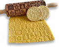 CHRISTMAS TILES Embossing Rolling Pin. Laser Engraved Dough Roller for Embossing Homemade Christmas Cookies by Algis Crafts
