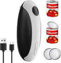 Electric Can Opener, Automatic Handheld Jar with Safe Cut, Rechargeable Bottle Kitchen Tool, Easy to Use for Seniors Adults