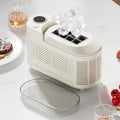 Mini Ice Maker Machine Counter Top for Home Office, Portable Clear Ice Cube Maker, 8 Cubes in 10 Mins, Low Noise, Easy Cleaning (White Standard)