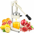 Cast Iron Juicer, Cast Iron Juicer Hand Press Heavy Duty, Peel-Free Juicing, Professional Lemon Orange Pomegranate Squeezer, Effortless, Stable, Easy Clean for Home, Bar, Commercial Use(White)